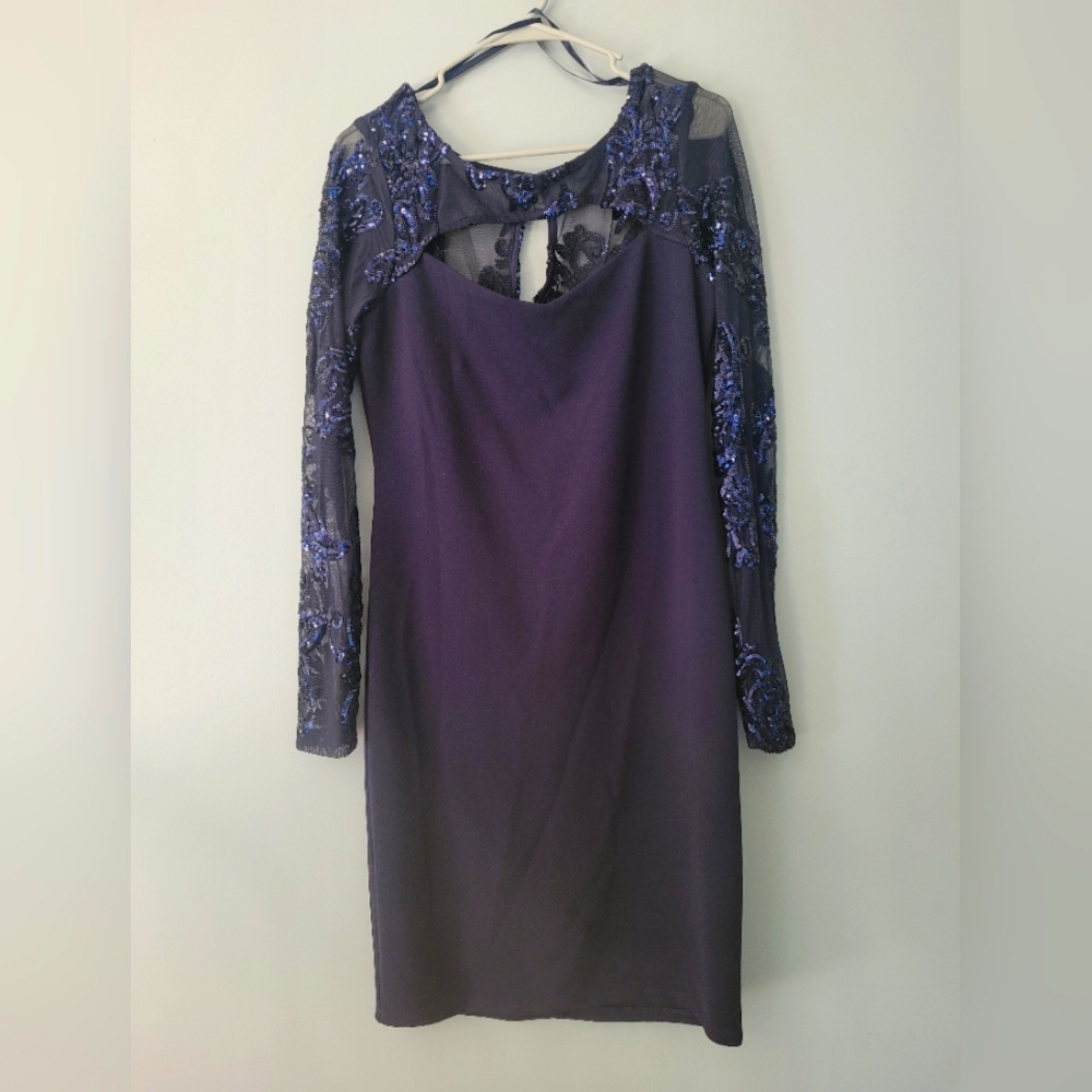 Simple elegant navy blue dress